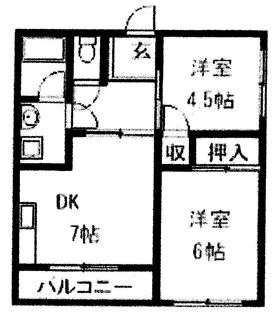ホワイトリバーII【1階】の間取り