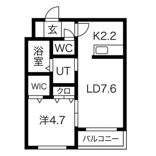 Cozy Place琴似【1階】の間取り