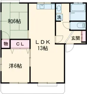 ベイ フィオーレB【1階】の間取り