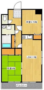 マンションミゾロク【6階】の間取り