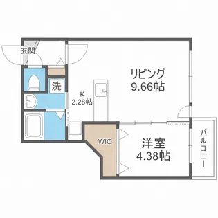 ビッグレジデンス白石【4階】の間取り