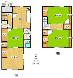 岡山県岡山市北区伊福町4【一戸建】の間取り