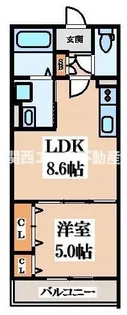 クリエオーレ雁屋西町【1階】の間取り