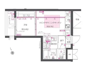 ZOOM西早稲田【3階】の間取り
