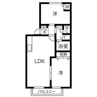 ファミーユ高桑A【2階】の間取り