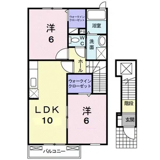 B.B CAPITAL【2階】の間取り