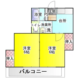 富永コーポ【1階】の間取り