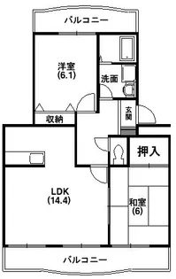 プレステージアスター【2階】の間取り