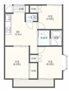 入江ハイツ【2階】の間取り