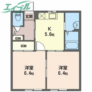 メゾンカンパーニュ【1階】の間取り
