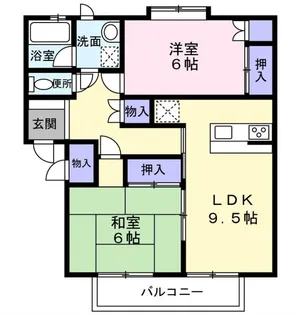 ヴィラ・エスポワールB棟【2階】の間取り