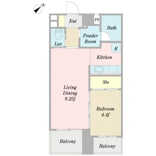 1LDKの間取り画像