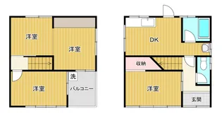 大阪府寝屋川市高柳5【一戸建】の間取り
