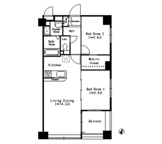 神奈川県川崎市高津区北見方2【マンション】の間取り