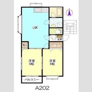 ハッピーハイツA棟【2階】の間取り