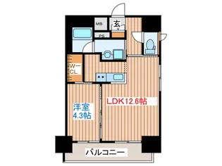 Brighton East【6階】の間取り