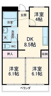 丸新ハイツ【2階】の間取り