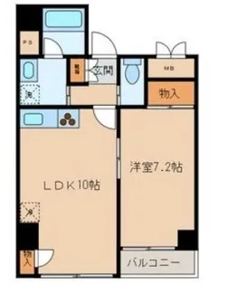 1LDKの間取り画像