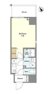 東京都江東区富岡1【マンション】の間取り