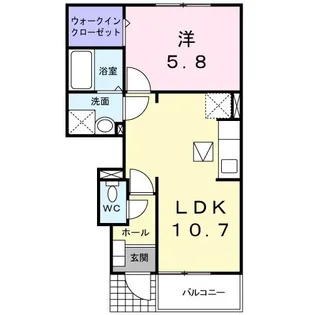 フレ-ル A【1階】の間取り