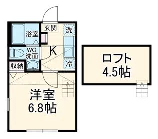 アミスタ生田【2階】の間取り
