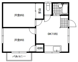 ハイツスマイル【2階】の間取り