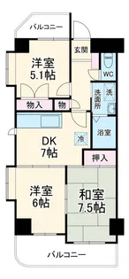 ファミーユラスタ【6階】の間取り