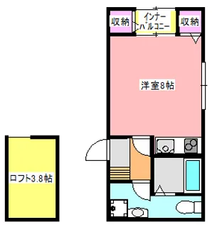 セゾンド・エル新津【2階】の間取り