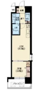 1LDKの間取り画像