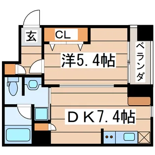 レムナント晩翠【4階】の間取り