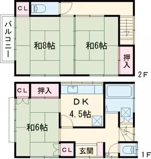 東京都江戸川区西瑞江3【一戸建】の間取り