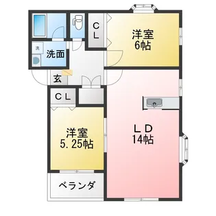 第2MHハウスH【1階】の間取り