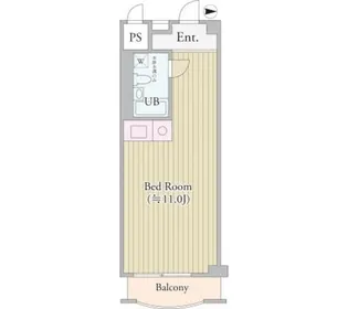 パークグレース新宿【6階】の間取り