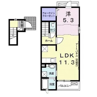 グリュック【2階】の間取り