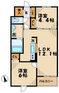 オネスティ【3階】の間取り