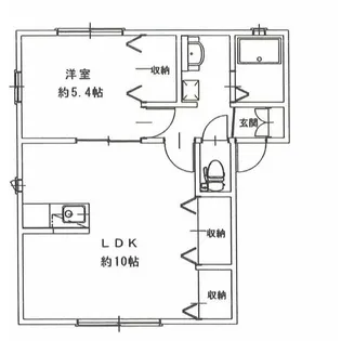 マウナ西大竹【2階】の間取り