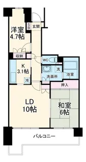川口パークハウス【7階】の間取り