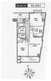 クール・ドゥ・サンセール【5階】の間取り