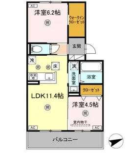 リバーサイド竜田口駅前【1階】の間取り