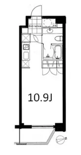 東京都港区麻布十番2【マンション】の間取り
