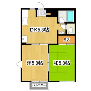 コーポ皆川【2階】の間取り