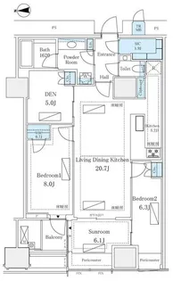 三田ガーデンヒルズ イーストヒル【13階】の間取り