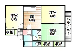 セジュール国府【1階】の間取り