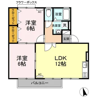 メゾン・ド・マージュ C棟【2階】の間取り