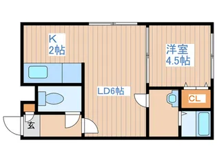 ウィンズ豊平【2階】の間取り