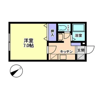 信開セルーラ寺井A【1階】の間取り