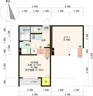 プランドール【2階】の間取り