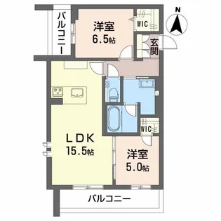 アヴェニール雄飛ヶ丘【2階】の間取り
