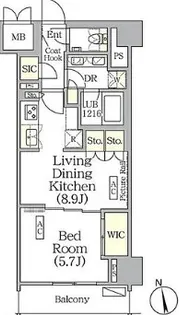 東京都新宿区東五軒町【マンション】の間取り