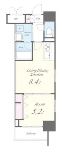 ROOTs Shinjuku Wakamatsucho【5階】の間取り